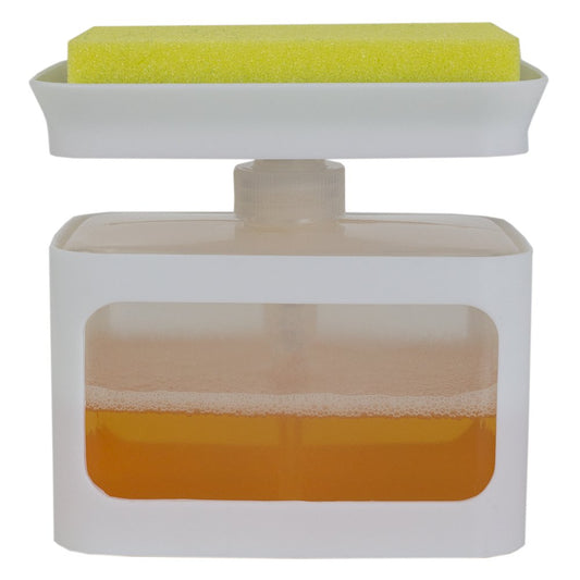 Home Basics SD41681 Sponge Holder, White Soap Dispenser, One Size,