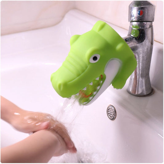 YJYdada Kitchen Bathroom Duck Faucet Extender Sink Handle Extender Child Washing Easily (Green)