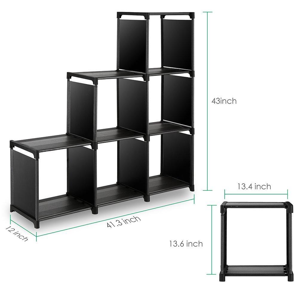 Budget tomcare cube storage 6 cube closet organizer shelves storage cubes organizer cubby bins cabinets bookcase organizing storage shelves for bedroom living room office black