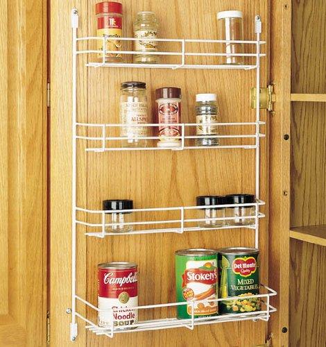 Rev-A-Shelf 565-14-52 Wall 14" Door Mount Spice Rack - Wire-White