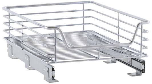 Exclusive household essentials c1521 1 glidez extra deep under sink sliding organizer pull out cabinet shelf chrome 14 5 inches wide