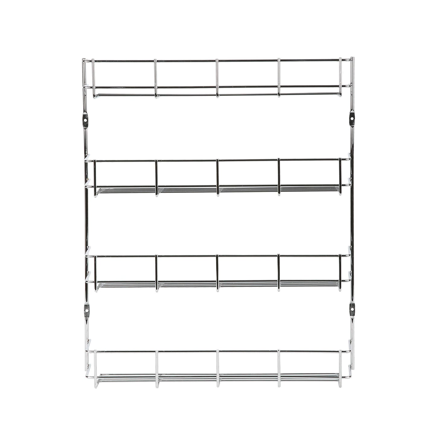 Exzact EXERZ Herb and Spice Rack 4 Tiers – Kitchen Shelf Organiser for Jars, Perfect Space Saving and Storage. Wall mountable or Cupboard Door Fitting (Fixings Included in The Package) EXSR004-4