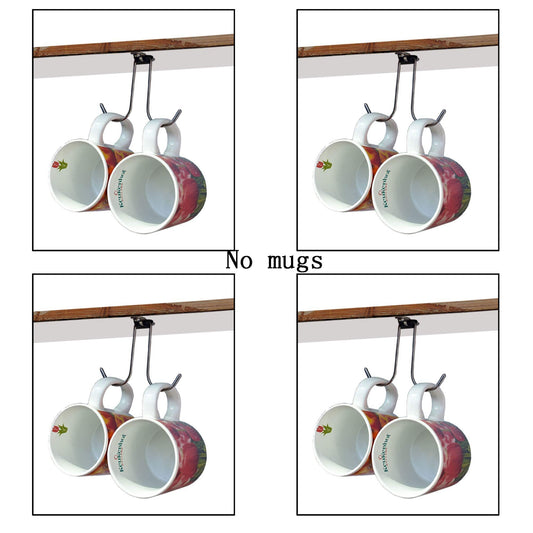 Save on yyst under cabinet mug cup holder banana hanger under cabinet storage rack 4 pk