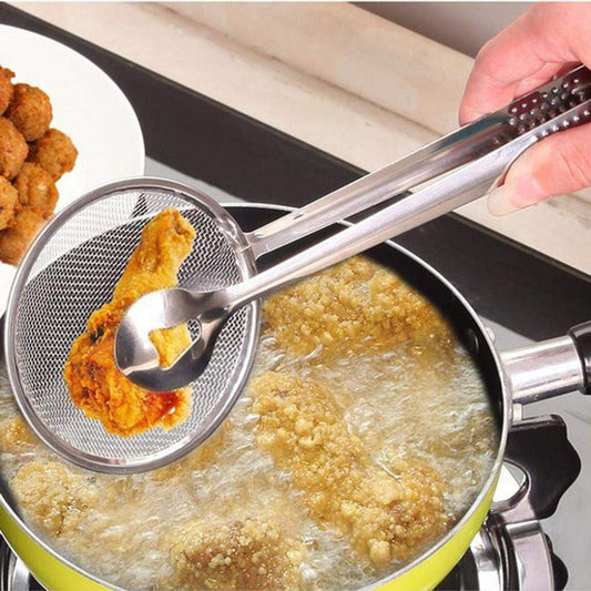 Filter ，LtrottedJ Multi-functional Filter Spoon With Clip Food Kitchen Oil-Frying Salad BBQ Filter