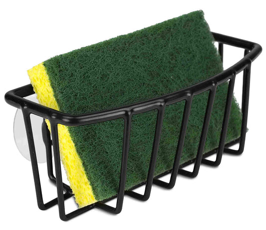 Home Basics Kitchen Sink Suction Holder for Sponges, Scrubbers & Soap