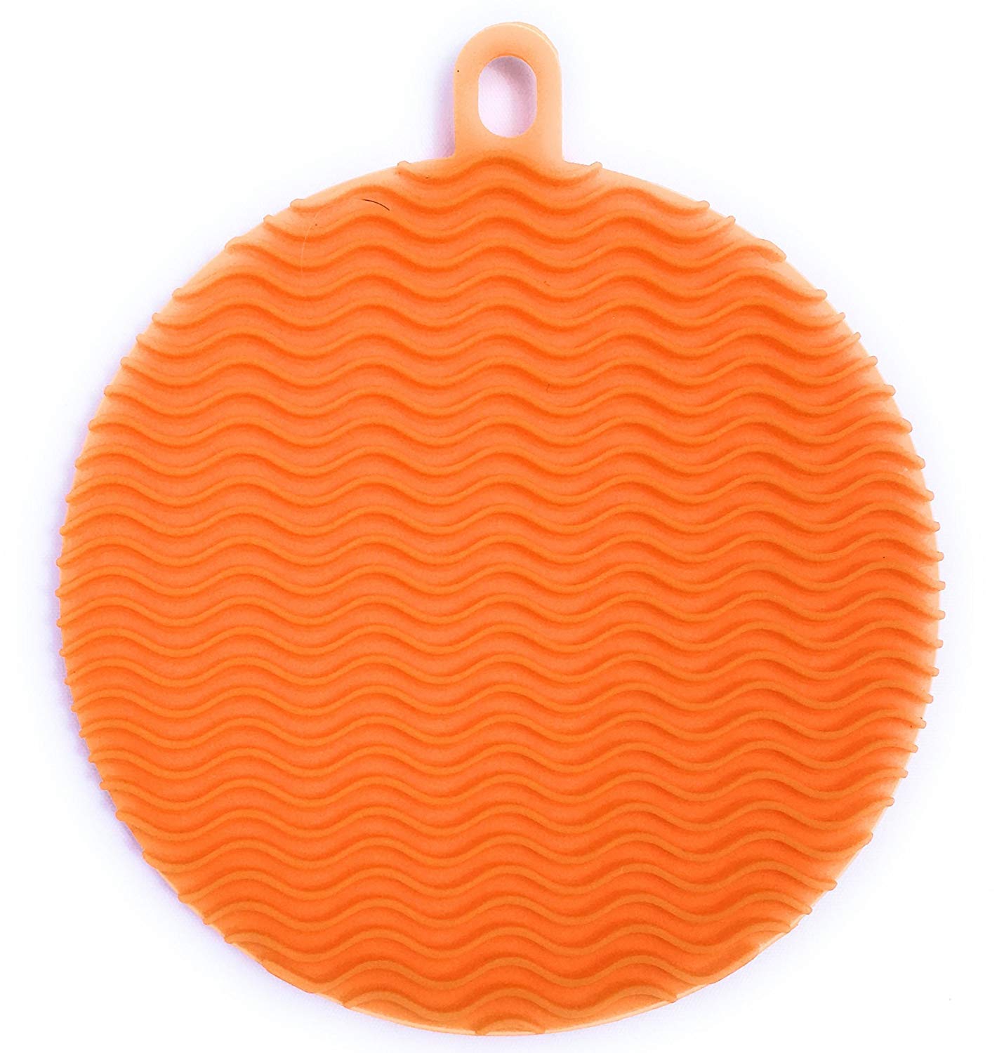 Silicone Dish Scrubber Sponge (Orange)