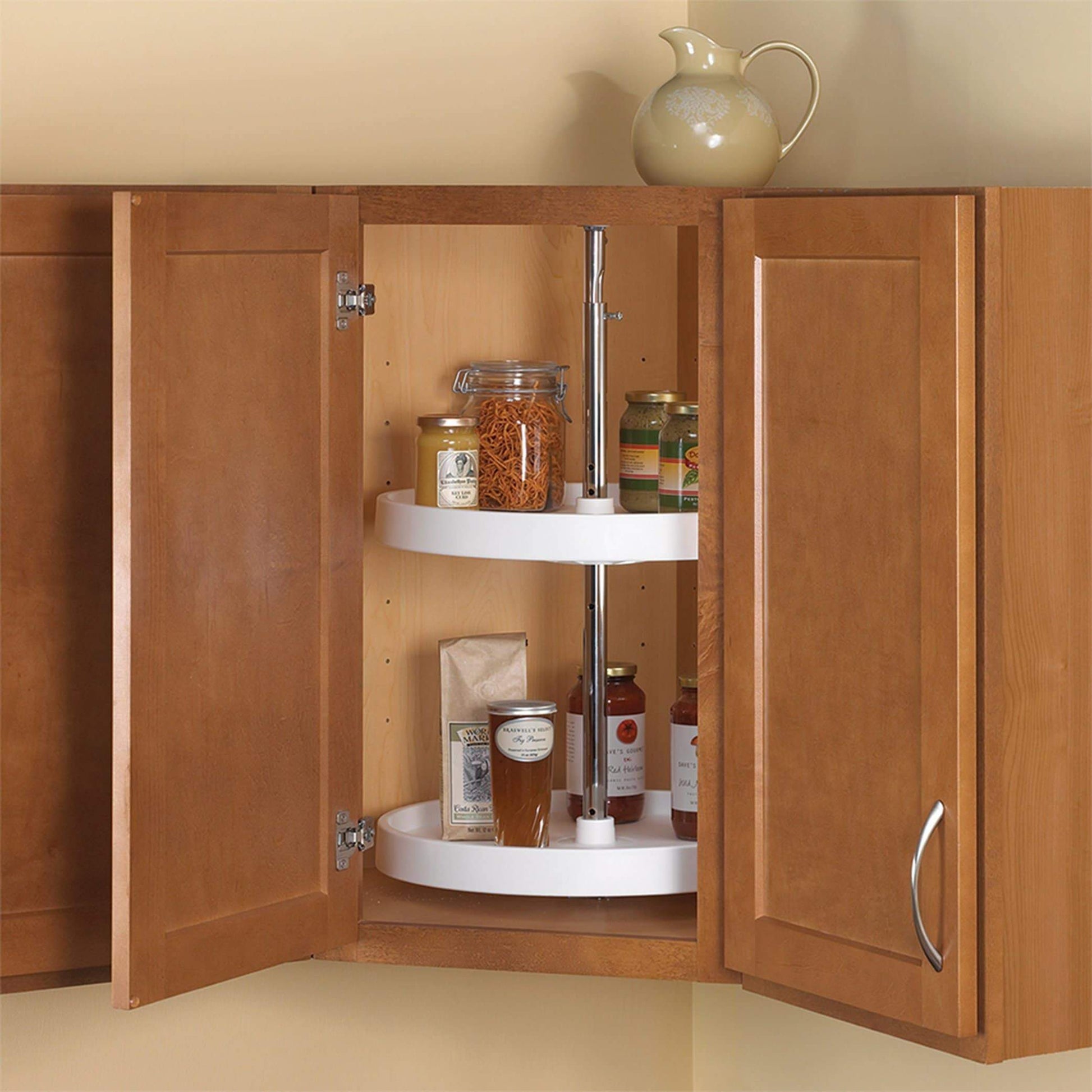 Budget knape vogt pfn20st w 31 5 by 20 by 20 full round polymer lazy susan cabinet organizer