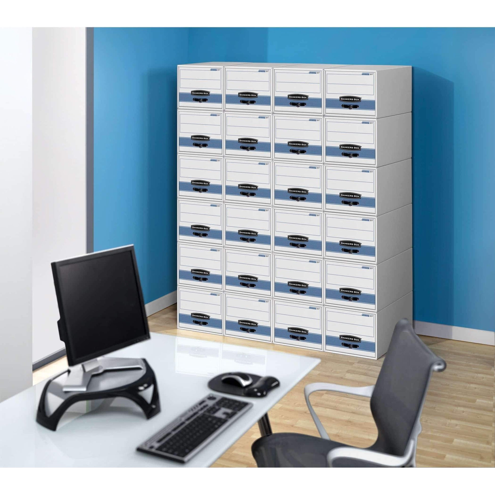 The best bankers box stor drawer steel plus extra space saving filing cabinet stacks up to 5 high legal 6 pack 00312