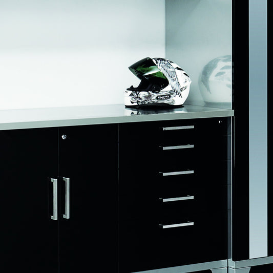 Budget newage products performance plus series stainless steel work top cabinet 84 by 1 25 by 24