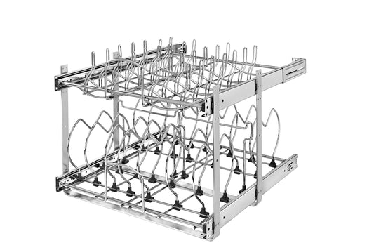 Amazon rev a shelf 5cw2 2122 cr 21 in pull out 2 tier base cabinet cookware organizer
