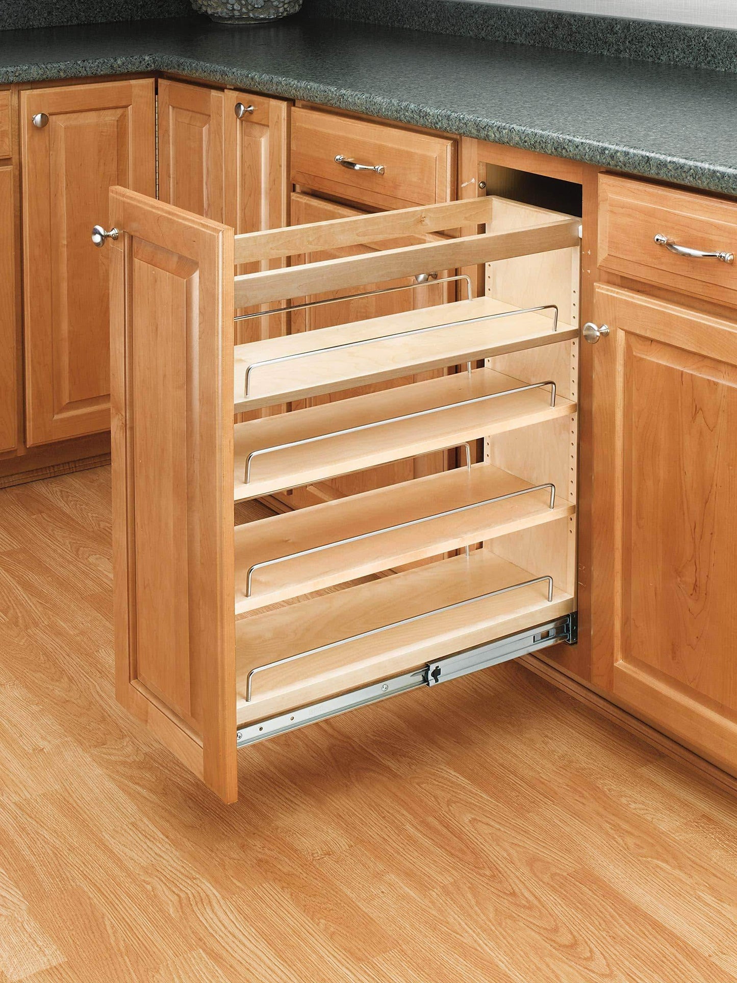 The best rev a shelf 448 bc 8c base cabinet pullout organizer with wood adjustable shelves sink base accessories 8 inch