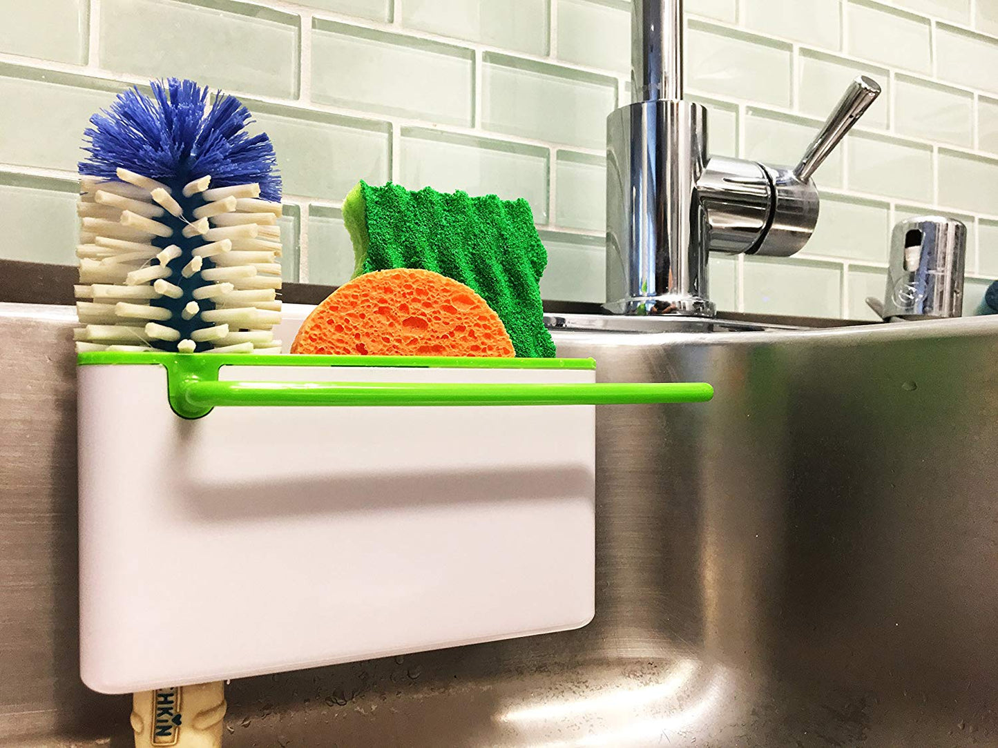 Star Element Sink Caddy Kitchen Soap,Sponge Holder and Brush Holder. Multifunction Sink Organizer for Countertop