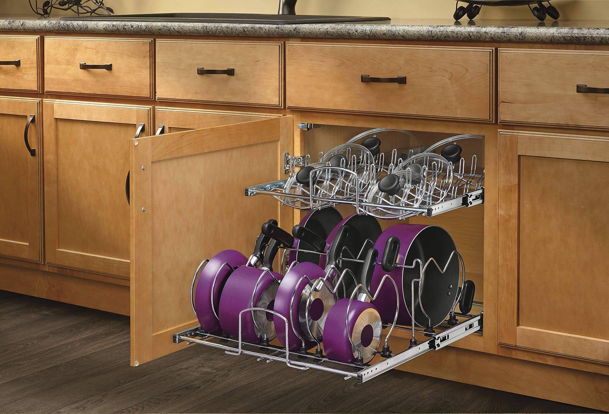 Buy rev a shelf 5cw2 2122 cr 21 in pull out 2 tier base cabinet cookware organizer