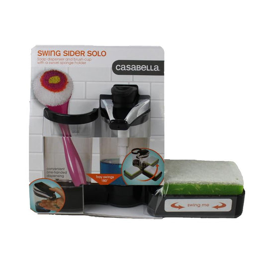 Casabella Sponge Holder Swing Sider Solo Soap Dispenser Blk Item # 8550016
