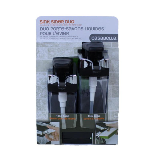 Casabella Sponge Holder Sink Sider Duo w Sponge Blk Chrome Item # 8550031