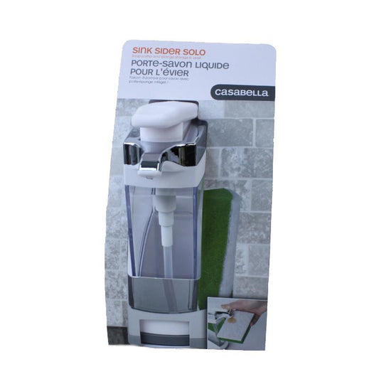 Casabella Sponge Holder Sink Sider Solo w Sponge Wht Chrom Item # 8550086
