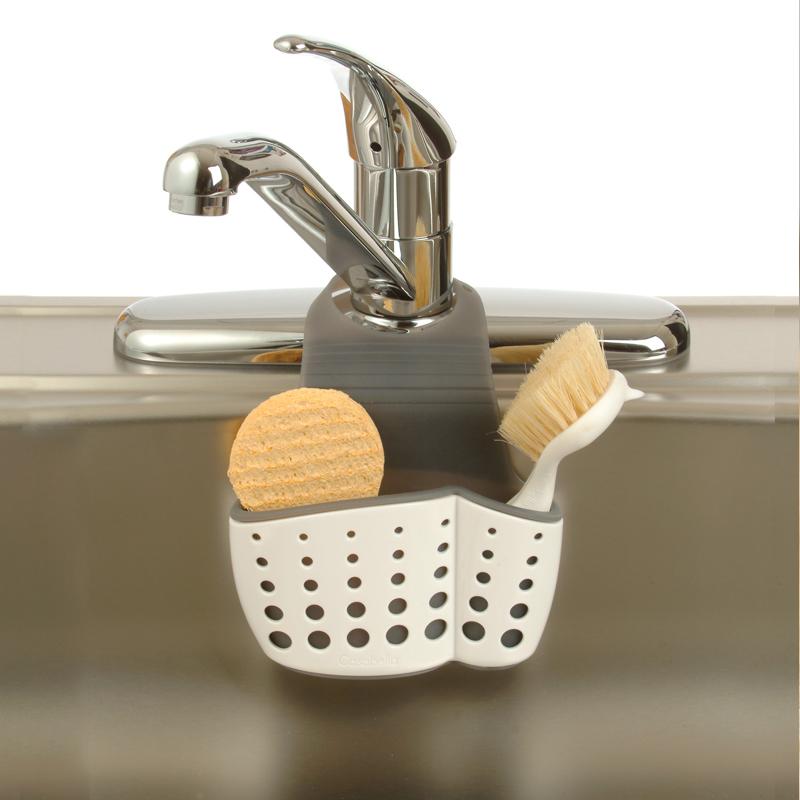 Casabella Sponge Holder Sink Sider Faucet White Grey Item # 50094